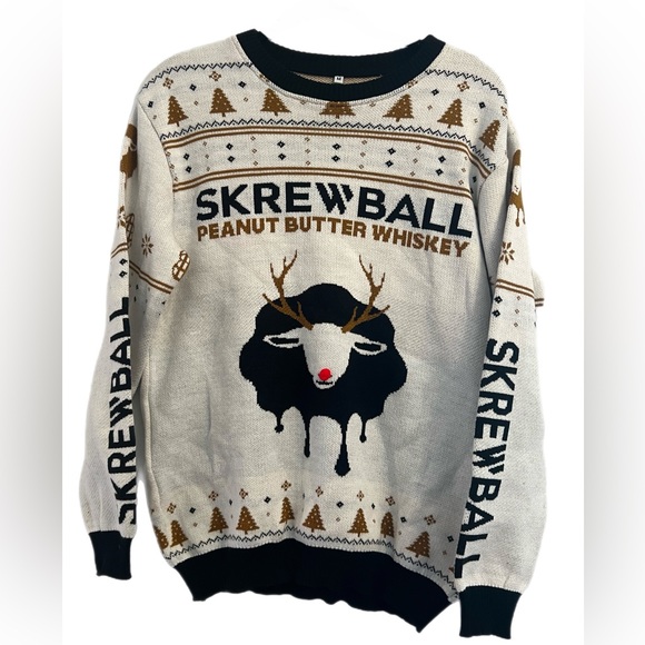 skrewball Sweaters - NWOT Christmas Skrewball Peanut Butter Whiskey Sweater